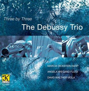 Three by Three flute, viola and harp CD cover