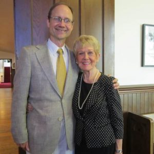 two-shot of standing couple