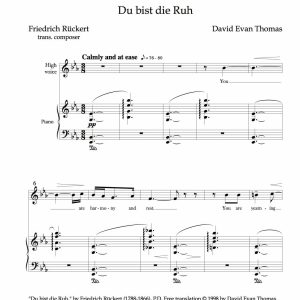 Du bist die Ruh