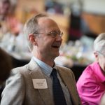 Thomas and Rebecca Lindholm at 2016 Schubert Club Luncheon Thomas laughing. Photo: Jayme Halbritter