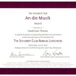 An die Musik award award certificate